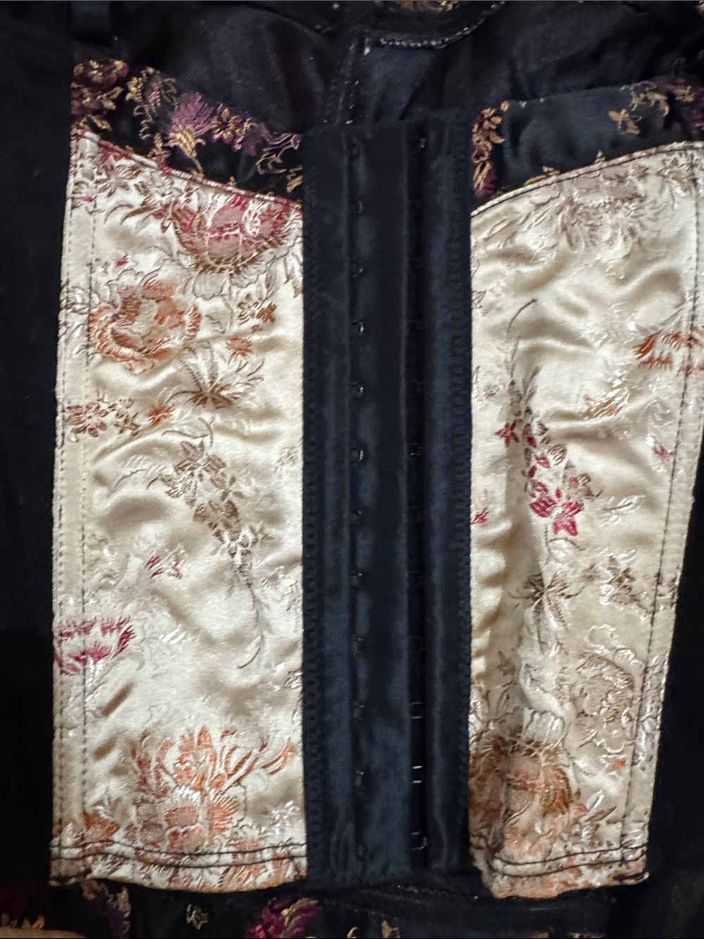 H&M Floral Satin Bustier Camisole in Cream, Pink and Black - Picture 5 of 6